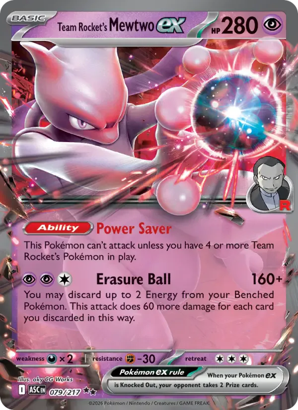 Team Rocket's Mewtwo ex 079