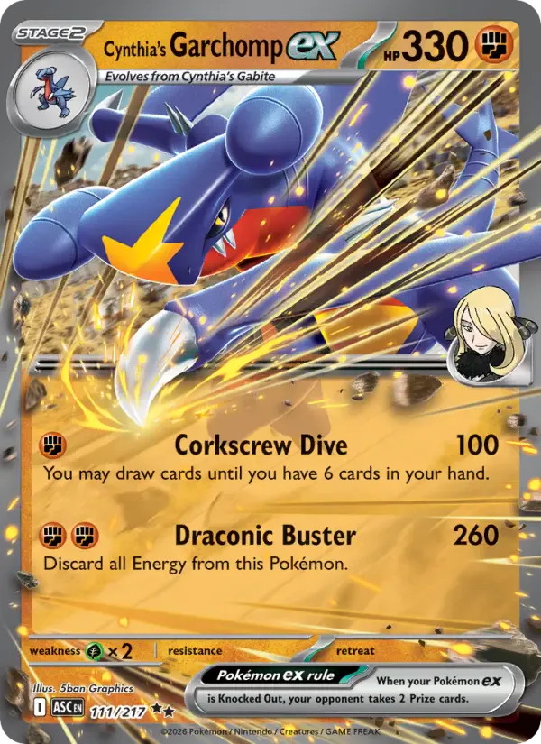 Cynthia's Garchomp ex 111