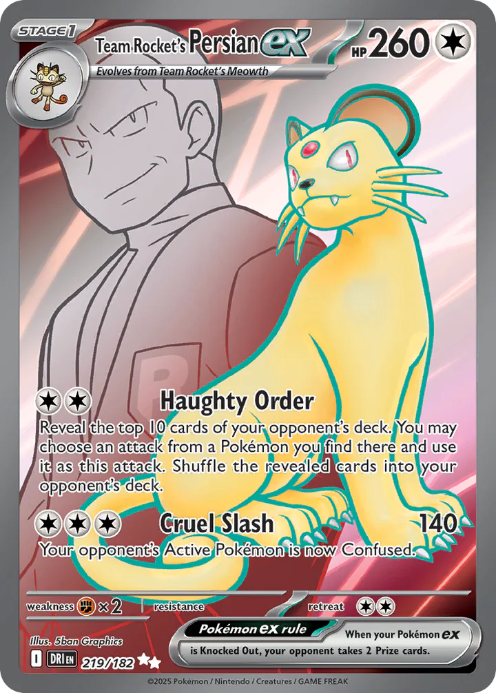 Team Rocket's Persian ex 219