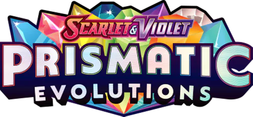 Logotipo da coleção Escarlate e Violeta Evoluções Prismáticas